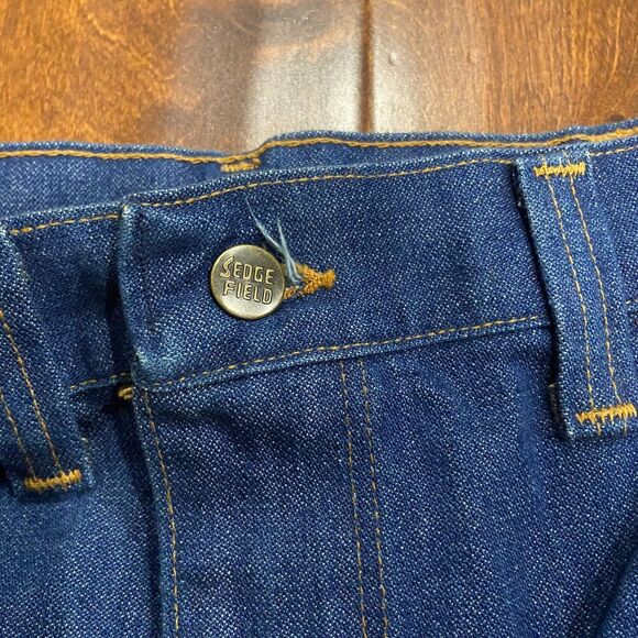 Sedgefield Vintage 70s Outdoors Boot Cut Dark Denim Jeans Men's Size 38W x 32L - Picture 4 of 10